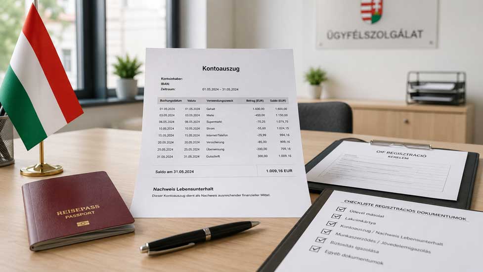 Bankauszug als Nachweis des Lebensunterhalts für die OIF Registrierung