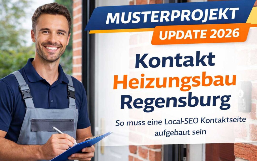 Musterprojekt Kontaktseite Heizungsbau Regensburg zur Demonstration einer optimalen Local-SEO- und GAIO-Struktur für Handwerker-Webseiten mit Fokus auf Vertrauen, Erreichbarkeit und regionale Zuordnung