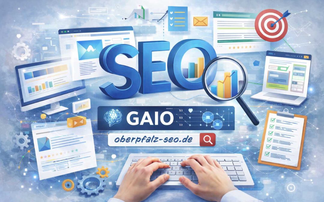 Website neu aufbauen mit WordPress, SEO und GAIO – Illustration einer optimierten Seitenstruktur und klaren Website-Architektur