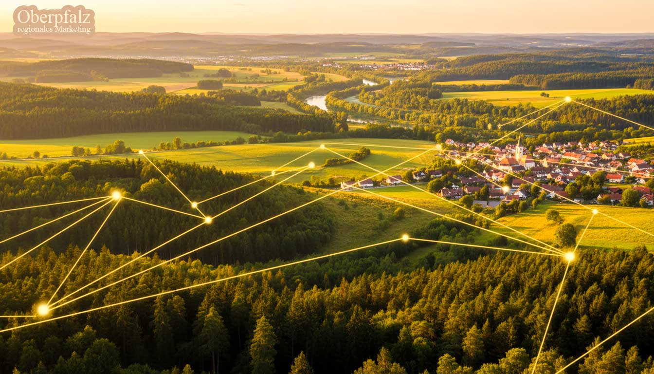 Landschaft der Oberpfalz als Sinnbild für digitale Sichtbarkeit und regionale Stärke