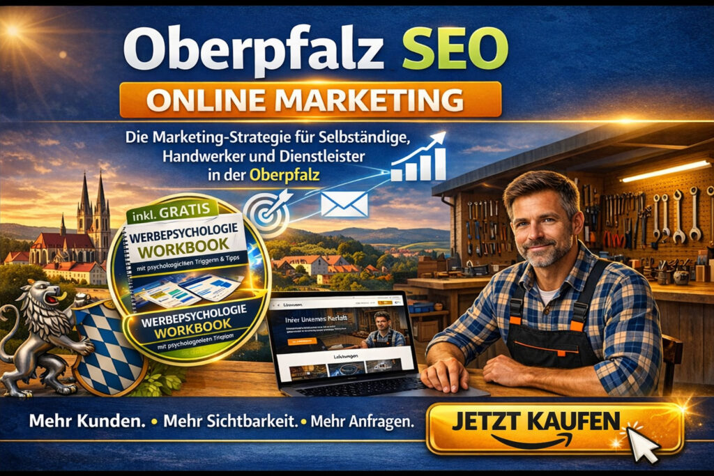 SEO Buch für Selbstständige in der Oberpfalz – Online Marketing Strategie mit Workbook