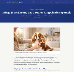 Pflege und Ernährung des Cavalier King Charles Spaniel – Fellpflege und gesunde Ernährung