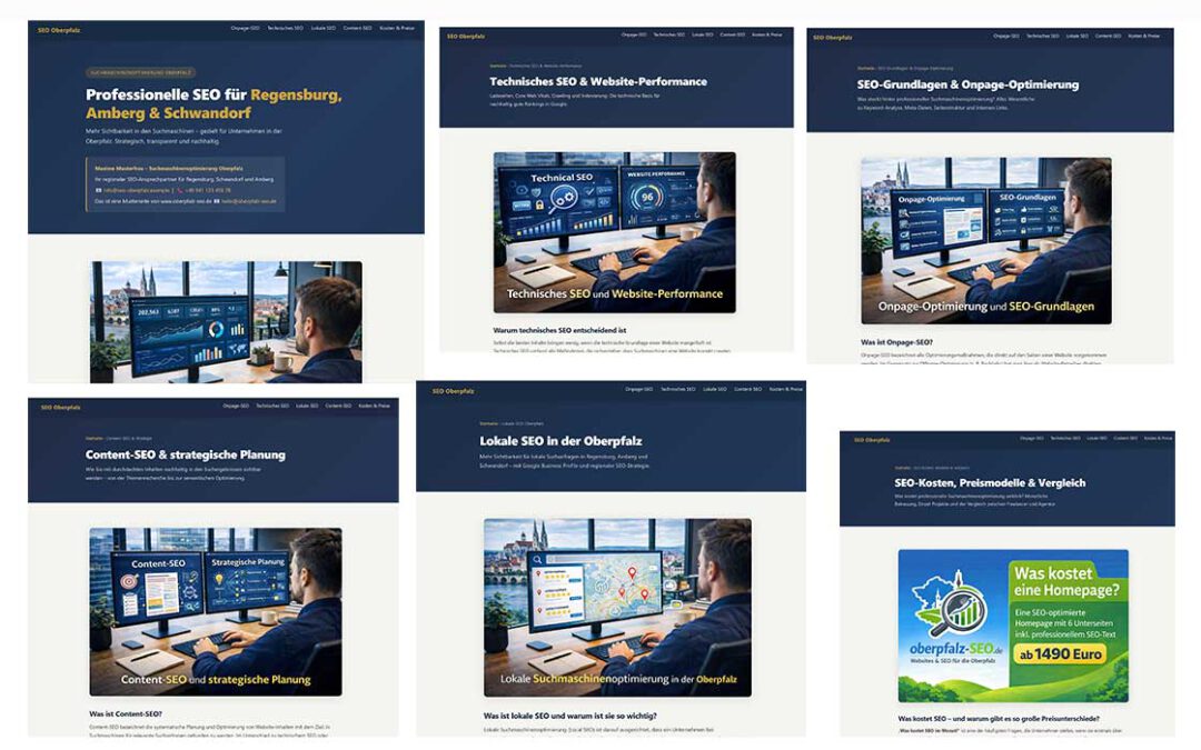 SEO Oberpfalz, SEO Schwandorf und SEO Amberg – Beispiel einer professionell aufgebauten Website mit Fokus auf lokale Sichtbarkeit, Suchmaschinenoptimierung und technische Performance