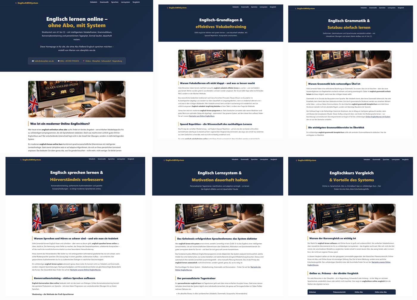 SEO Oberpfalz Beispiel Webseite für Suchmaschinenoptimierung und Affiliate Marketing in Schwandorf und Regensburg