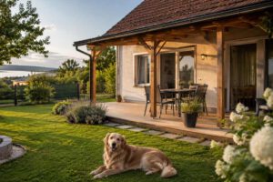 Haus in Ungarn mit Pool, Garten und Blick auf den Balaton – Symbolbild für Haus kaufen in Ungarn
